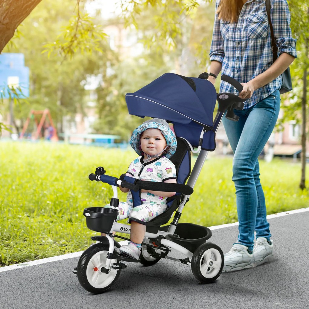 Triciclo para Bebés Dobrável Triciclo Evolutivo 2 em 1 para Crianças d