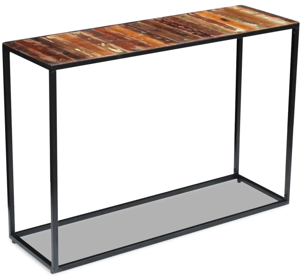 Mesa consola 110x35x76 cm madeira reciclada maciça