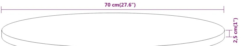 Tampo de mesa redondo Ø70x2,5 cm madeira de acácia maciça