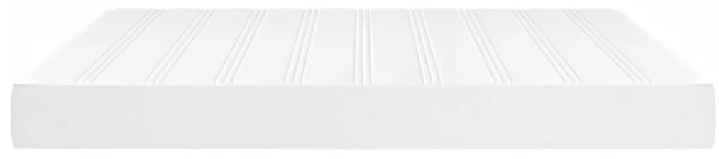 Colchão de molas ensacadas 160x200x20cm couro artificial branco