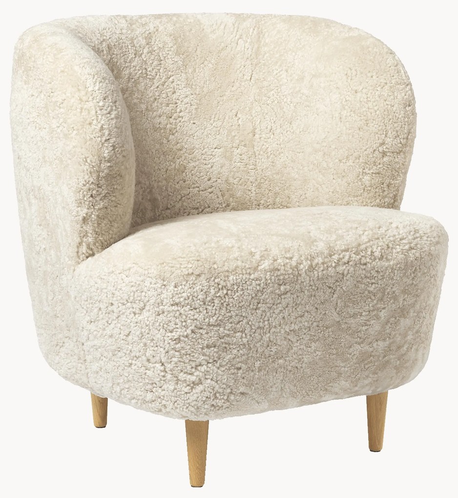 Cadeira lounge em pele de carneiro Stay