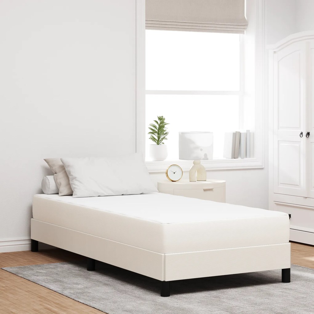 vidaXL Colchão de Molas Pocket Creme - Sensação Média - 80x200x20 cm Tecido
