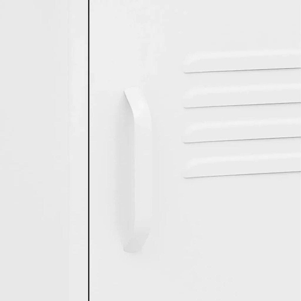 Mesas de cabeceira 2 pcs 35x35x51 cm aço cor branco