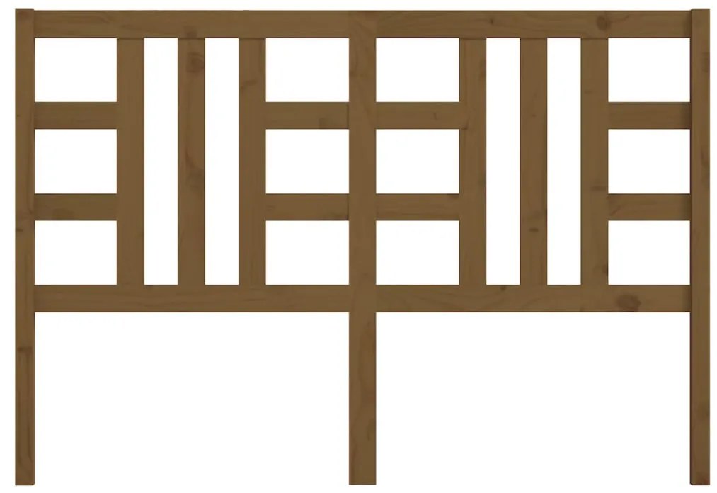 Cabeceira de cama 126x4x100 cm pinho maciço castanho mel