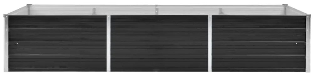 Canteiro elevado jardim aço galvanizado 240x80x45cm antracite