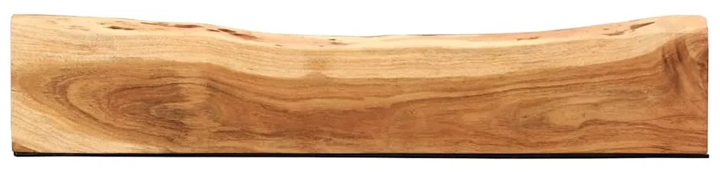 Prateleiras parede 2 pcs 100x20x3,5 cm madeira de acácia maciça