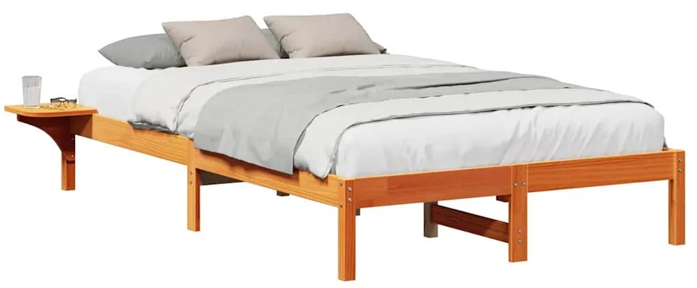 Estrutura de cama com mesas de cabeceira Castanho 140 x 190 cm