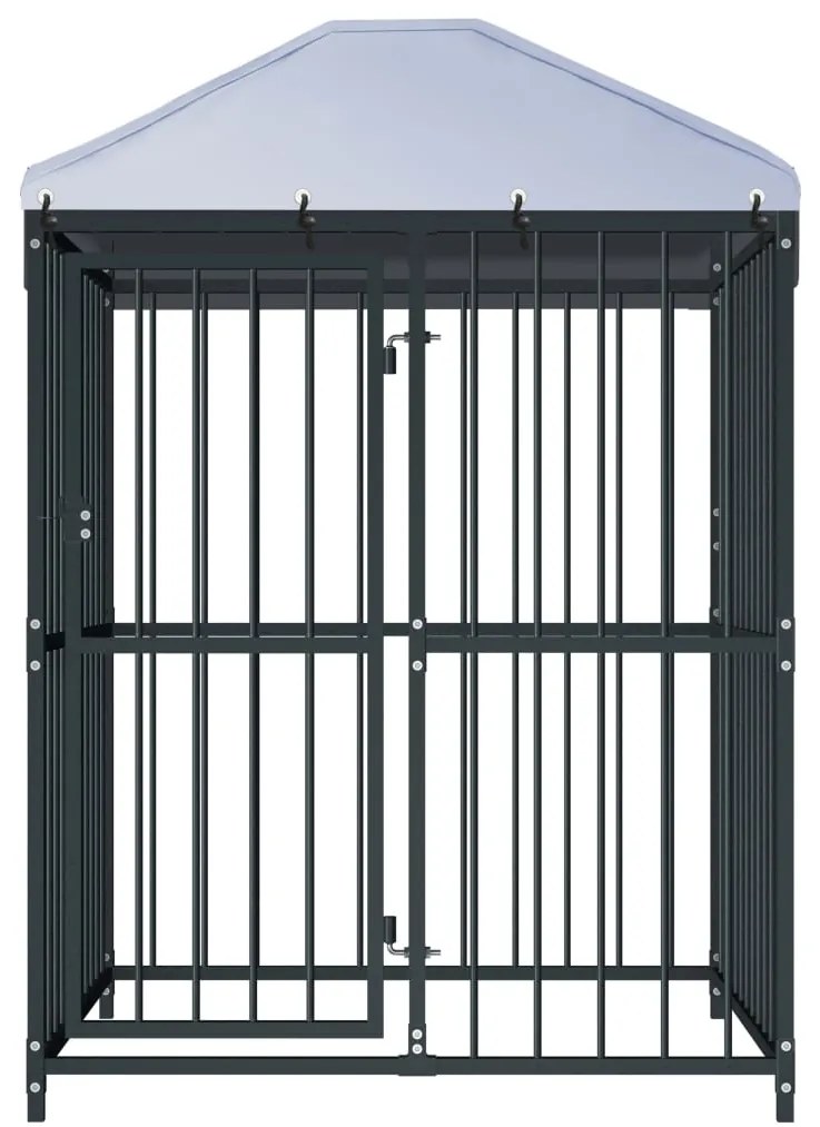 Canil de exterior com telhado 120x120x150 cm