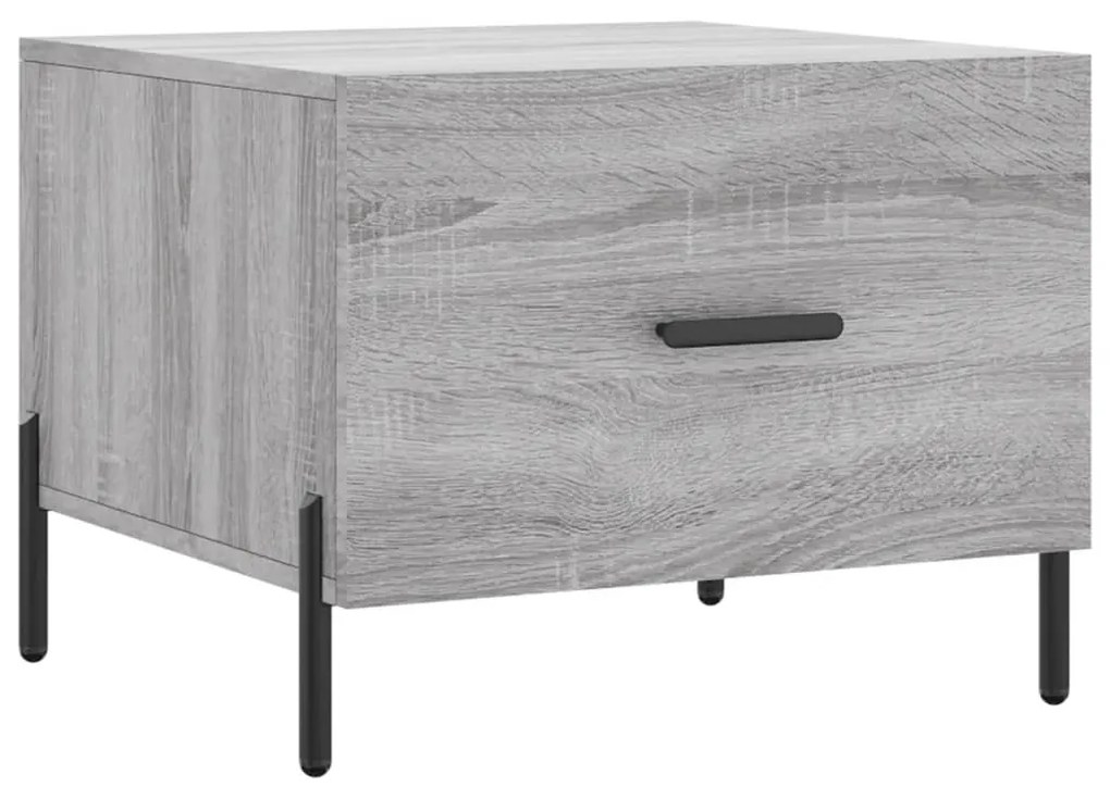 Mesas de centro 2 pcs 50x50x40 cm madeira proc. sonoma cinza