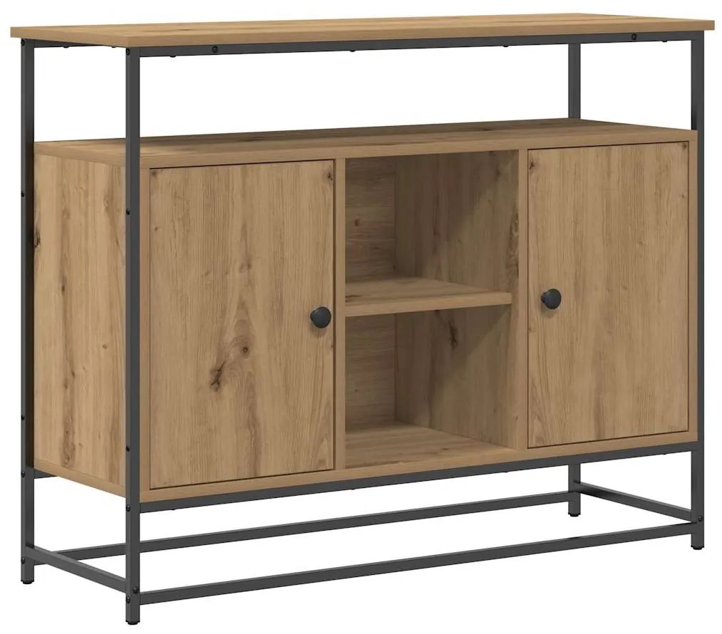 Sideboard vidaXL Artisan Carvalho 100x35x80 cm Madeira engenheirada e