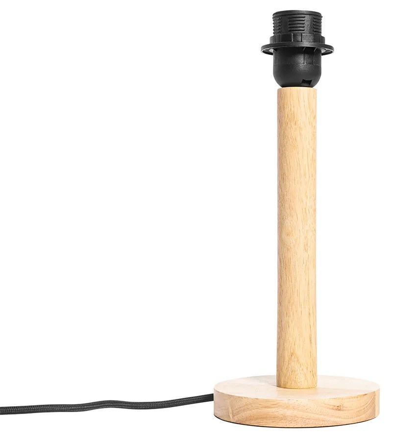 Candeeiro de mesa rústico em madeira sem abajur - Mels