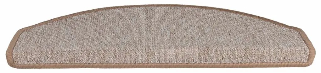 Tapetes de escada 20 pcs 65x24x4 cm castanho-claro