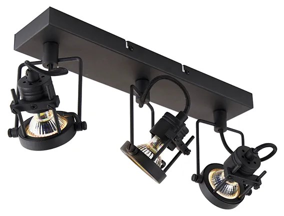 Projetores industriais pretos 3-luzes - Suplux Industrial