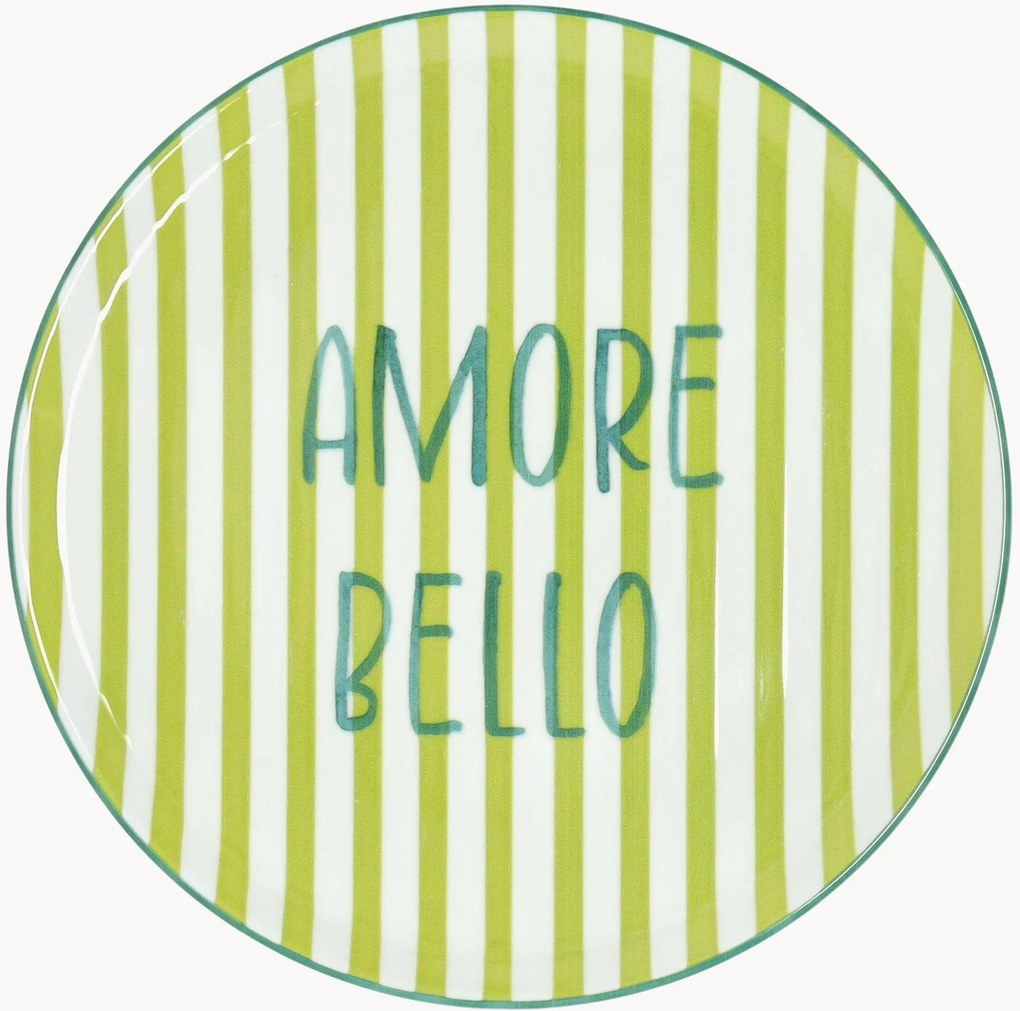 Prato de pizza em porcelana Amore Bello
