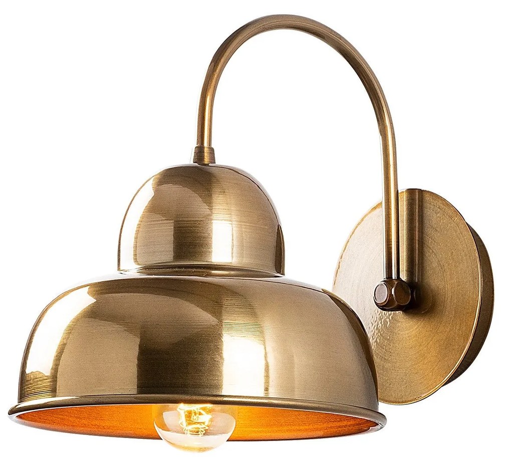 Candeeiro de Parede Berceste - Dourado - 20 x 27 cm