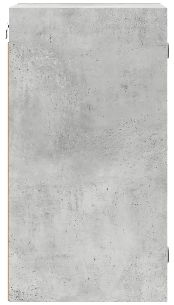 Armário de parede c/ portas de vidro 35x37x68,5cm cinza cimento