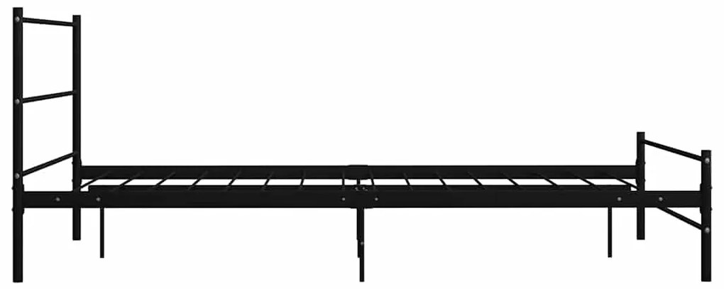 Estrutura cama c/ cabeceira sem colchão 140x200 cm metal preto