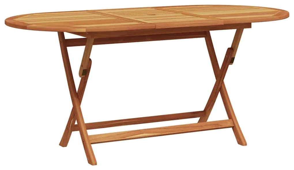 Mesa de Jardim Dobrável Manual 5 pcs Bege