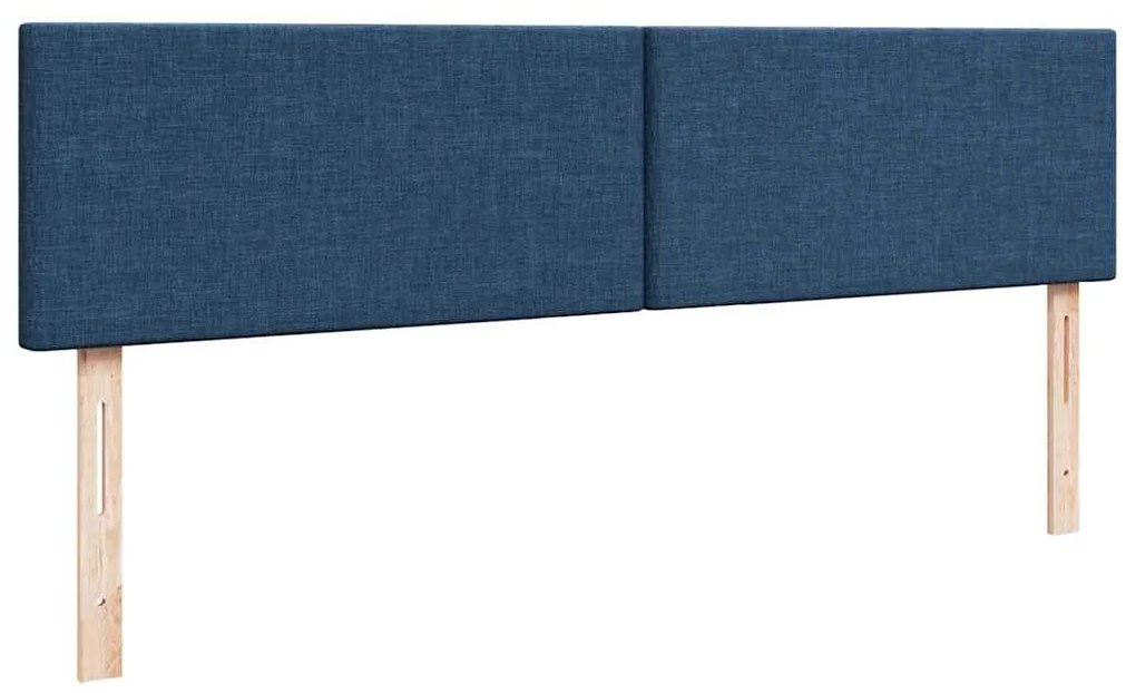 Estrutura de cama otomana vidaXL com tecido azul colchão 180x200cm