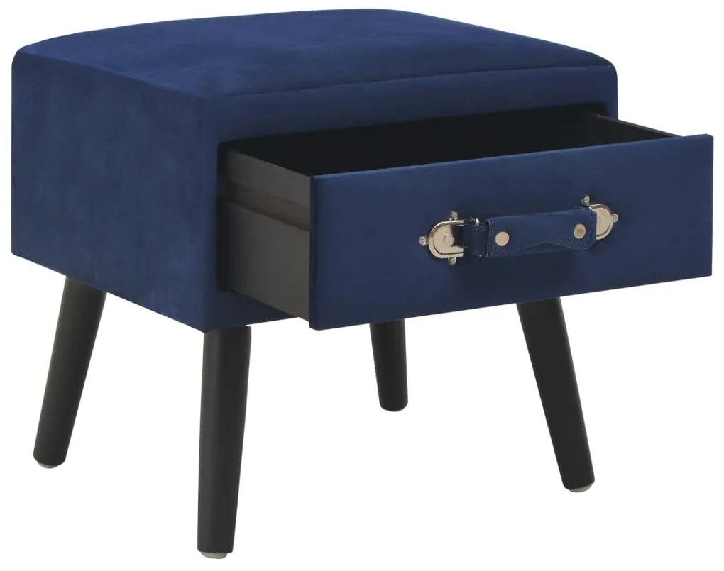 Mesas-de-cabeceira 2 pcs 40x35x40 cm veludo azul