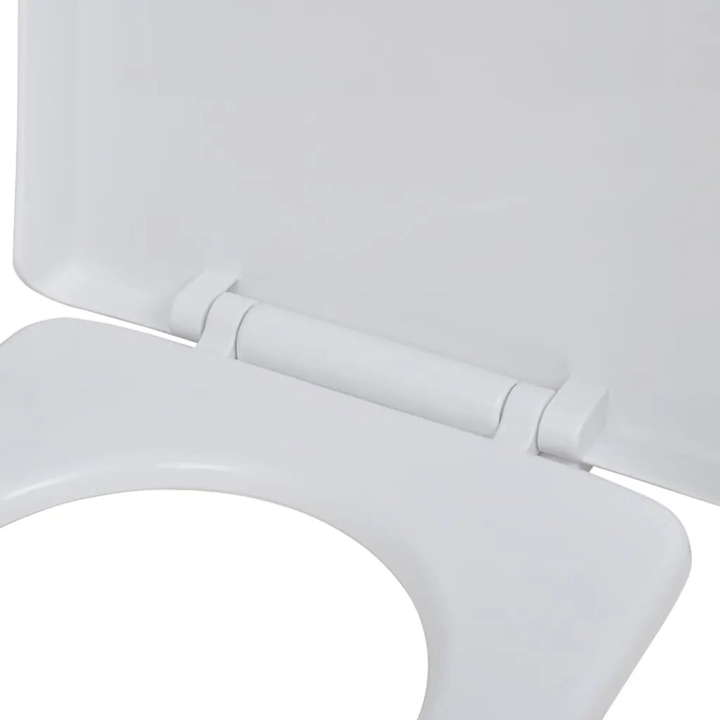Tampos sanita com tampas de fecho suave 2 pcs plástico branco