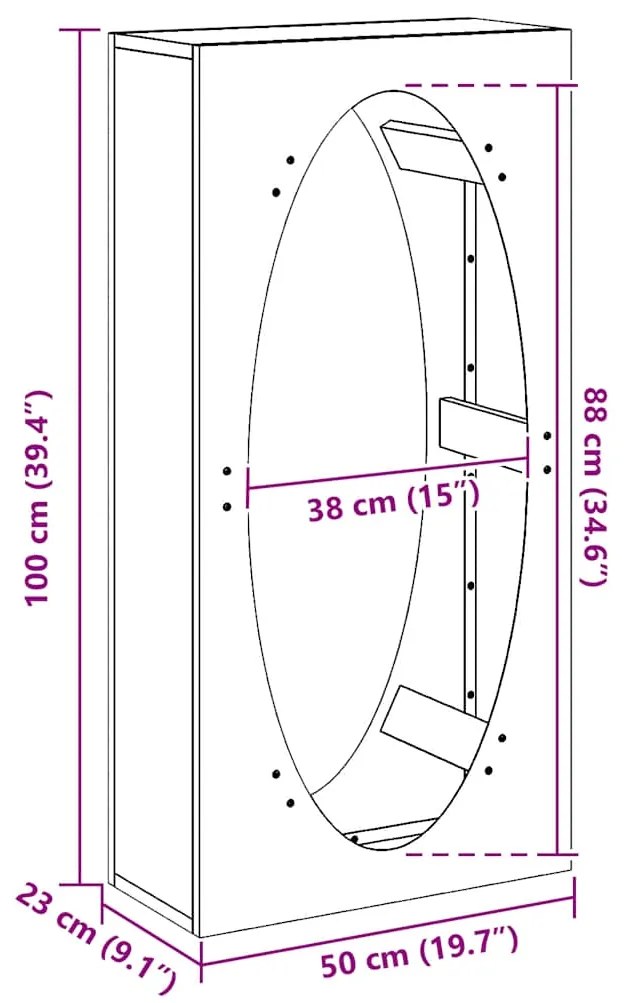 Suporte para lenha 50x23x100 cm aço laminado a frio antracite