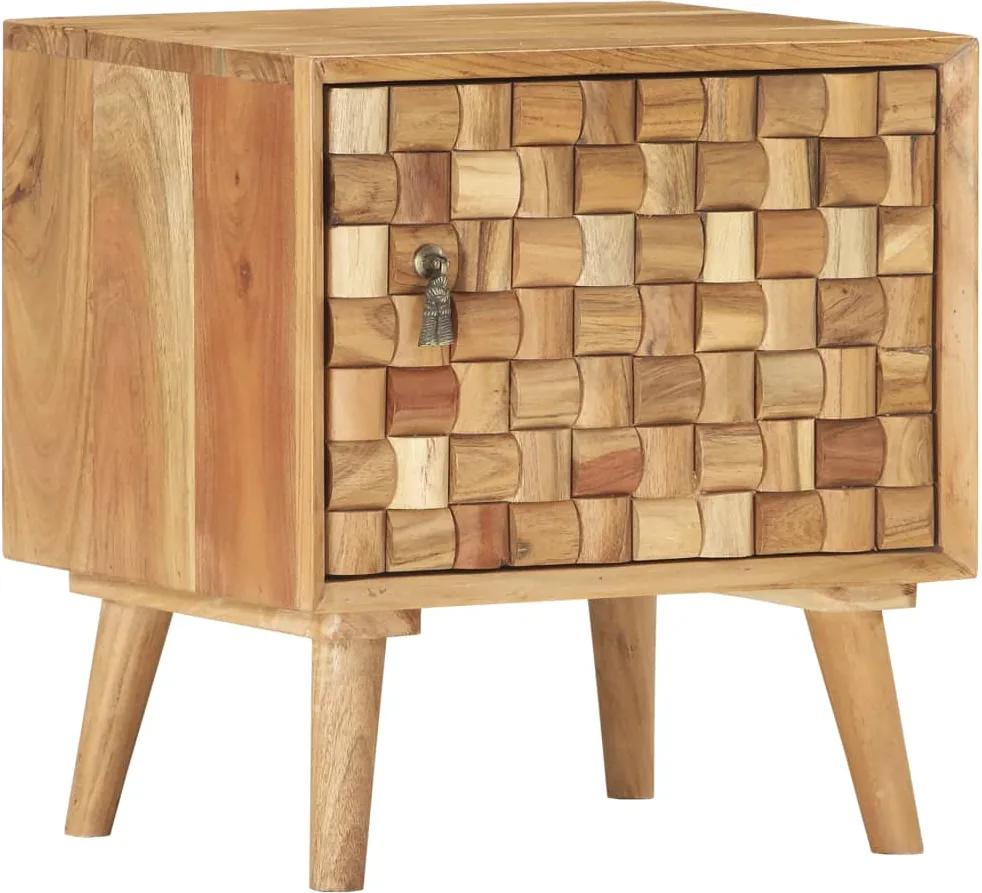 Mesa de cabeceira 42x35x45 cm madeira de acácia maciça