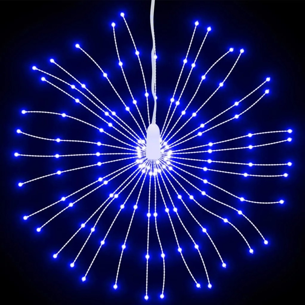 Iluminações estrelares p/ Natal 140 LEDs 4 pcs 17 cm azul