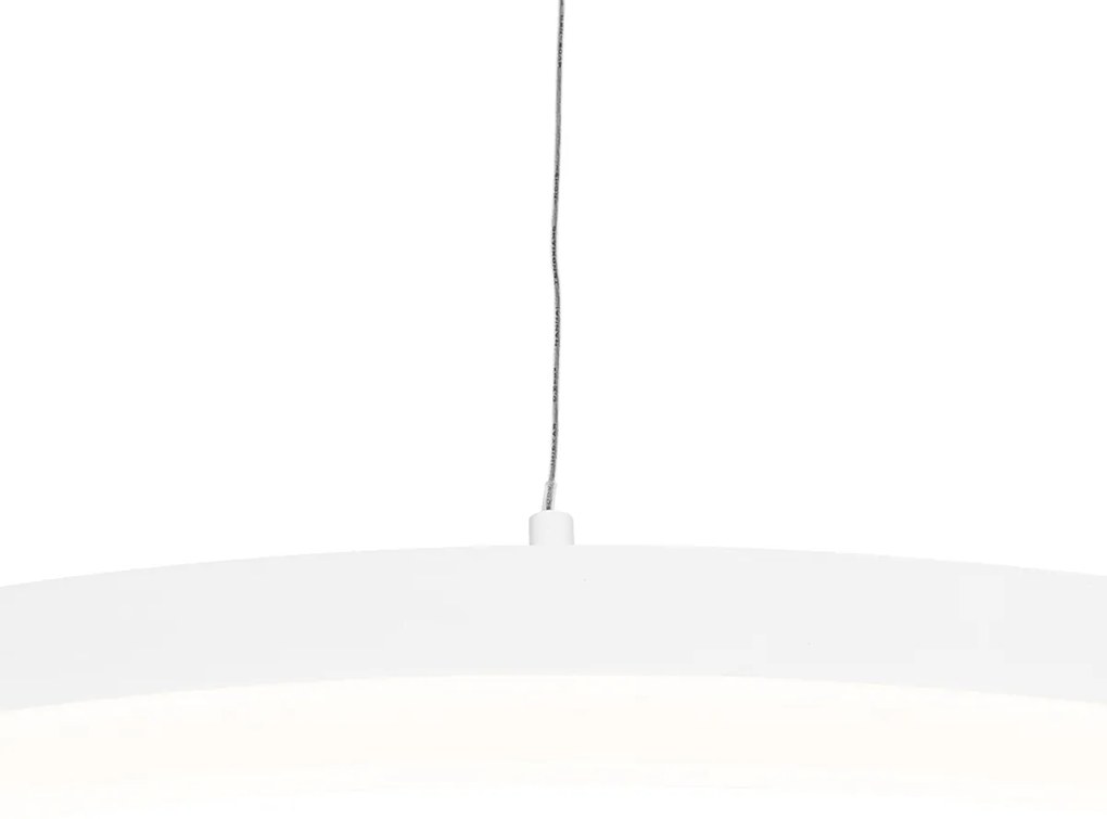 Candeeiro de suspensão design branco 60 cm incl. LED regulável em 3 níveis - Anello Moderno