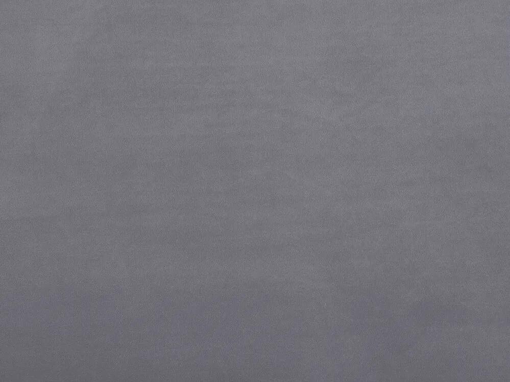 Cama de casal em veludo cinzento 180 x 200 cm FLAYAT Beliani