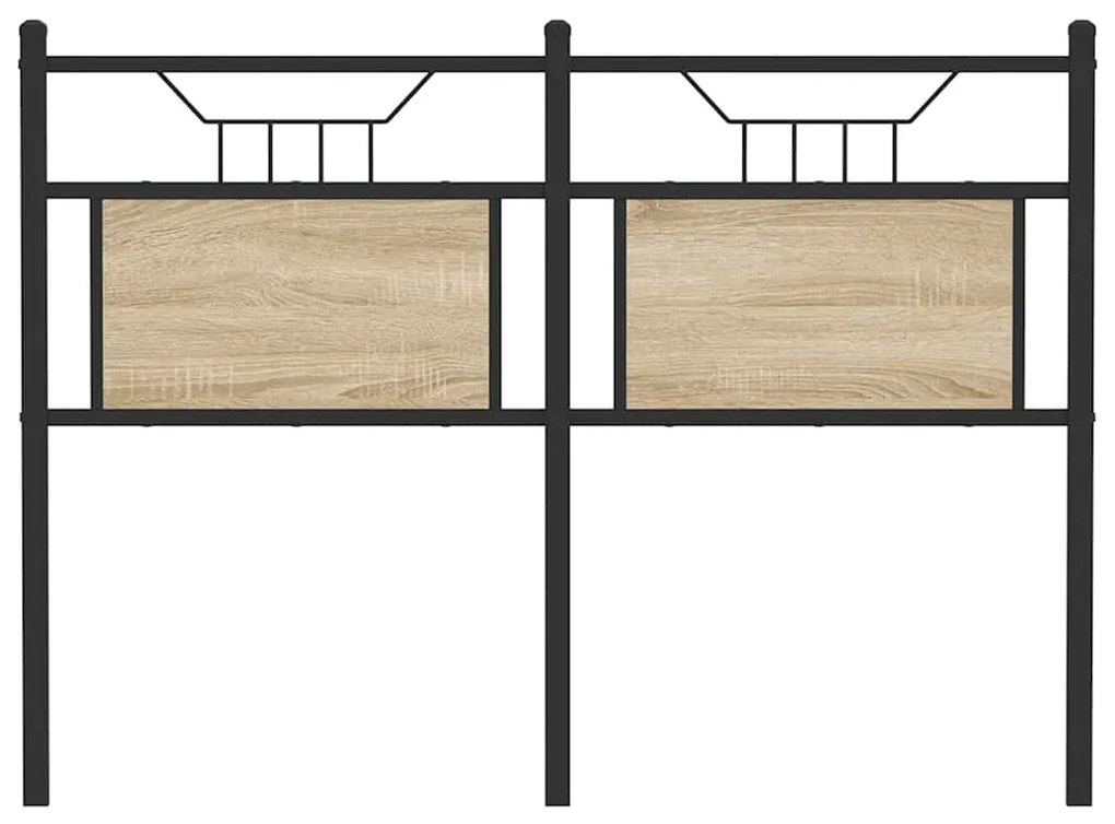 Cabeceira de cama 120 cm derivados madeira/aço carvalho sonoma