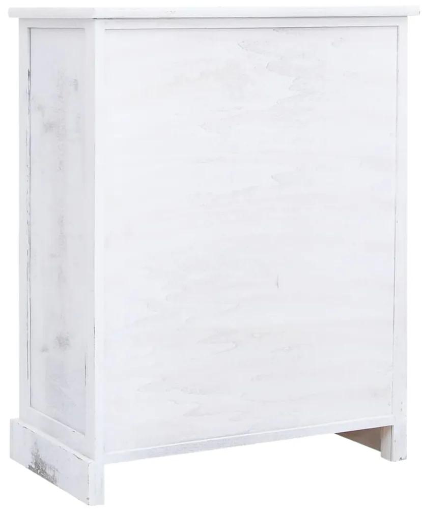 Armário com gavetas 60x30x75 cm madeira branco