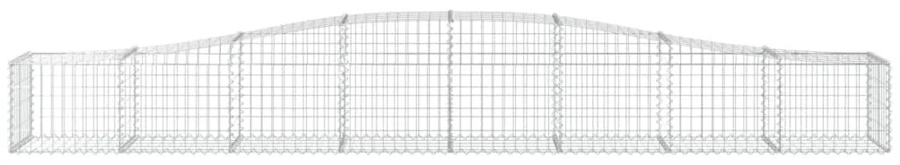 Cestos gabião arqueados 2 pcs 400x50x40/60 cm ferro galvanizado