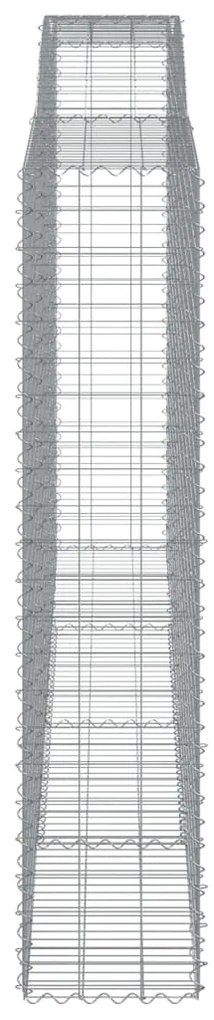 Cestos gabião arqueados 3pcs 400x50x220/240cm ferro galvanizado