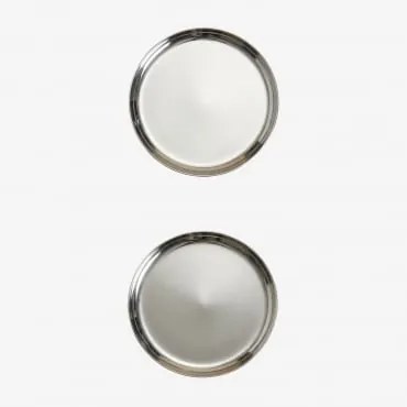 Pack De 2 Pratos Rasos Ø15 Cm Em Aço Inoxidável Lorne Aço Inoxidável - Sklum