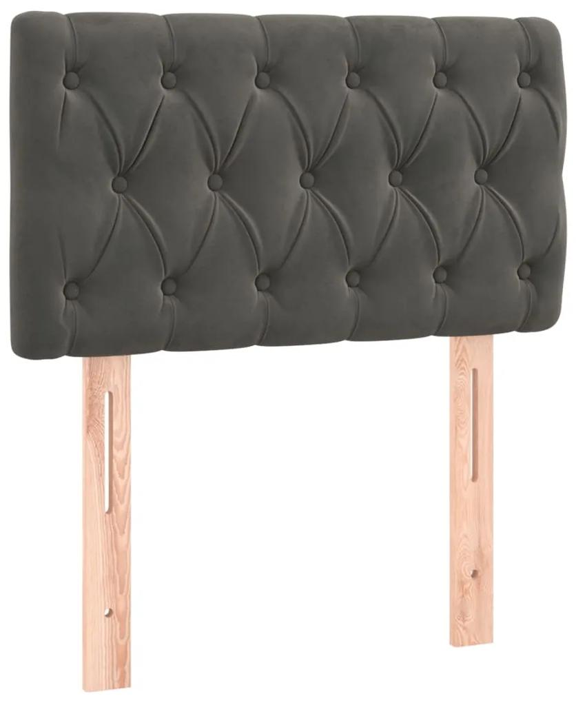 Cabeceira de Cama Paris em Veludo de 80 cm - Cinzento-Escuro - Design