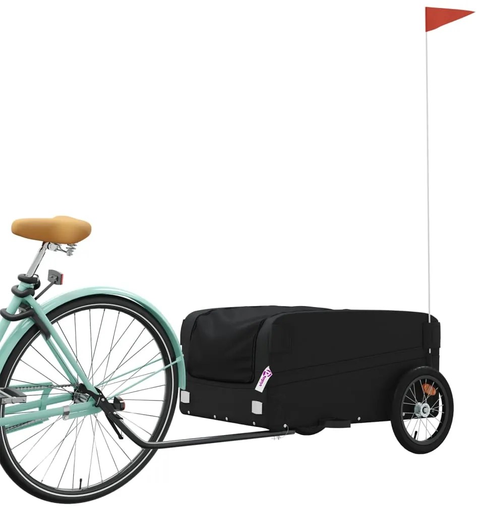 Reboque para bicicleta 45 kg ferro preto
