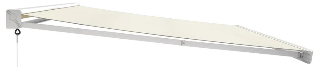 Toldo retrátil 5x3 m tecido e alumínio cor creme