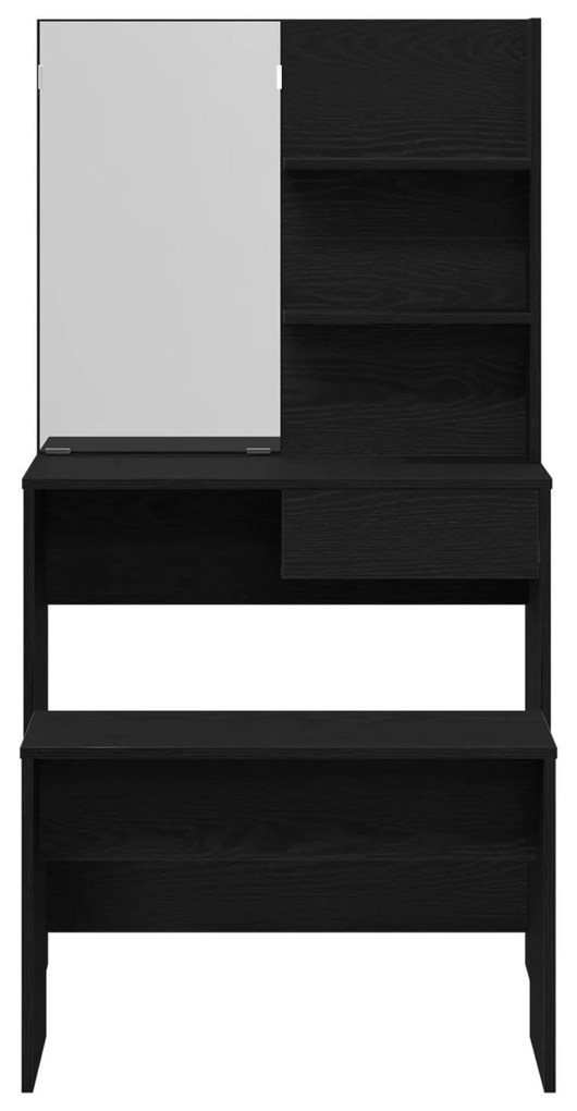 Conjunto de Tocador vidaXL Carvalho Preto Madeira de Engenharia, Tocad