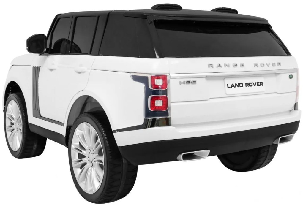 Carro elétrico para Crianças 2 Lugares Range Rover HSE 2x12V 4x4 Rodas Espuma EVA, assento couro ecológico Branco