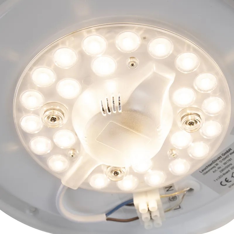 Candeeiro de teto moderno branco com LED 8W - Tiho Moderno