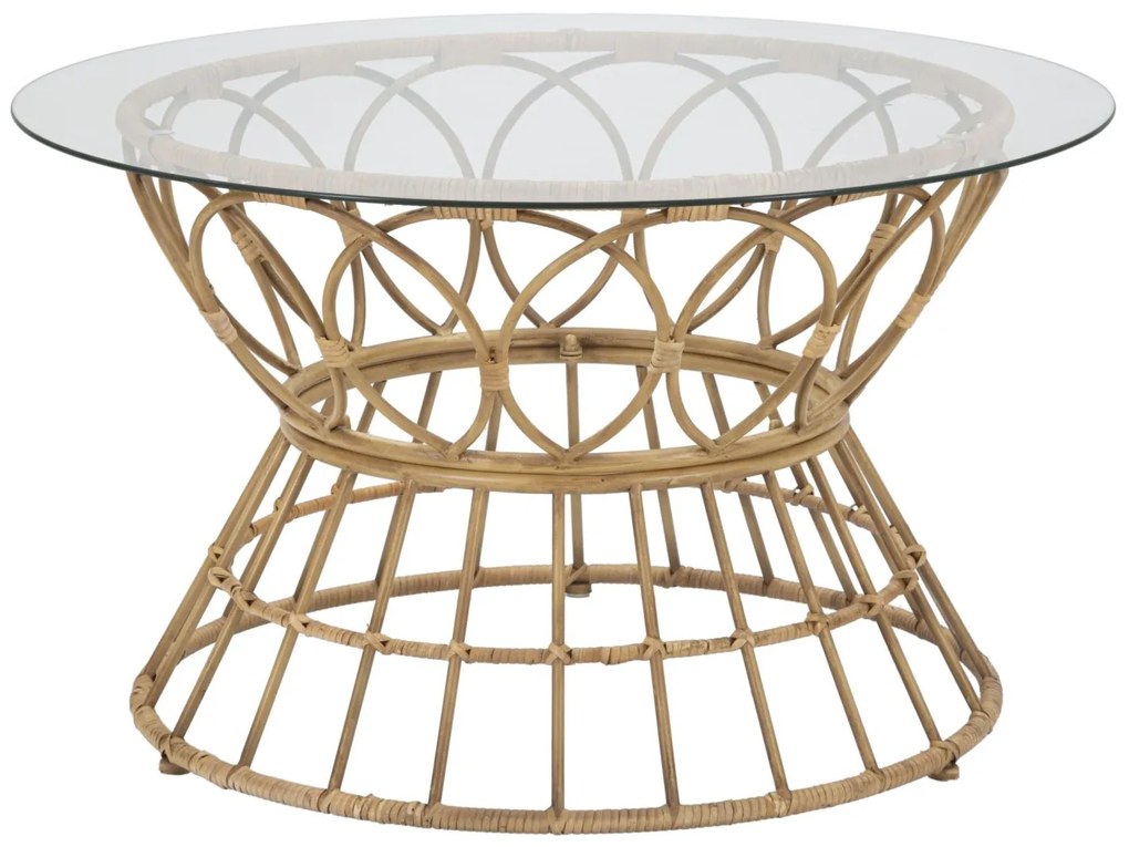 MESA DE CENTRO PANAMA Ø 75X44,5 CM CASTANHO