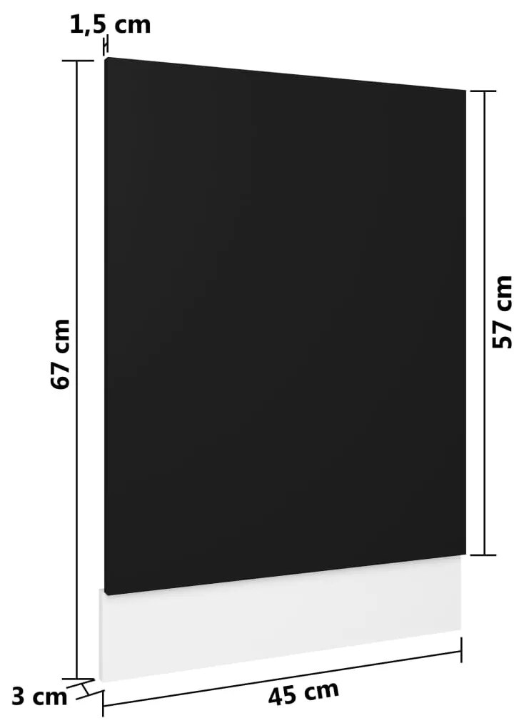 Painel máquina lavar louça “Lyon” 45x3x67 cm preto