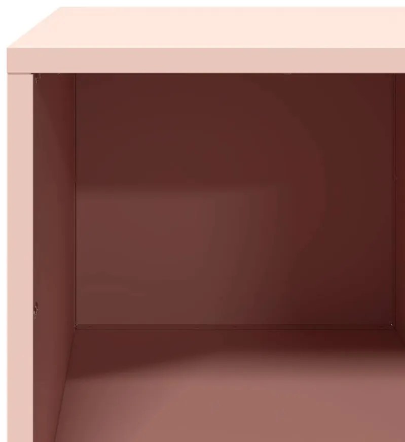Mesa de centro 101,5x50x43,5 cm aço laminado a frio rosa