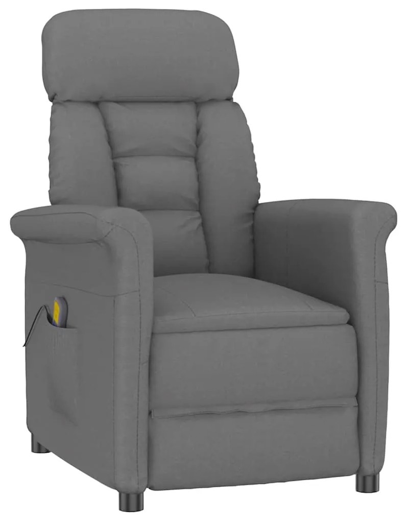 vidaXL Cadeira de massagem Cinzento escuro 70.5 x 96.5 x 95 cm