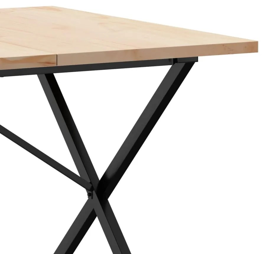 Mesa de jantar estrutura X 200x100x75,5 cm pinho/aço