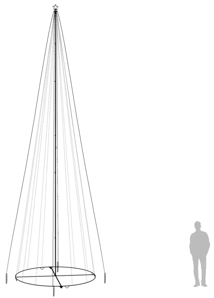 Árvore de Natal em cone 1134 LEDs 230x800 cm azul