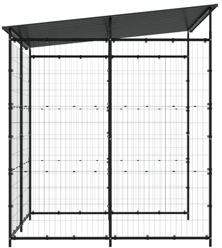 Abrigo para bicicletas 190x190x222 cm aço preto