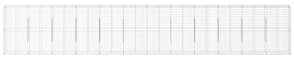 Cesto gabião com cobertura 1200x50x200 cm ferro galvanizado