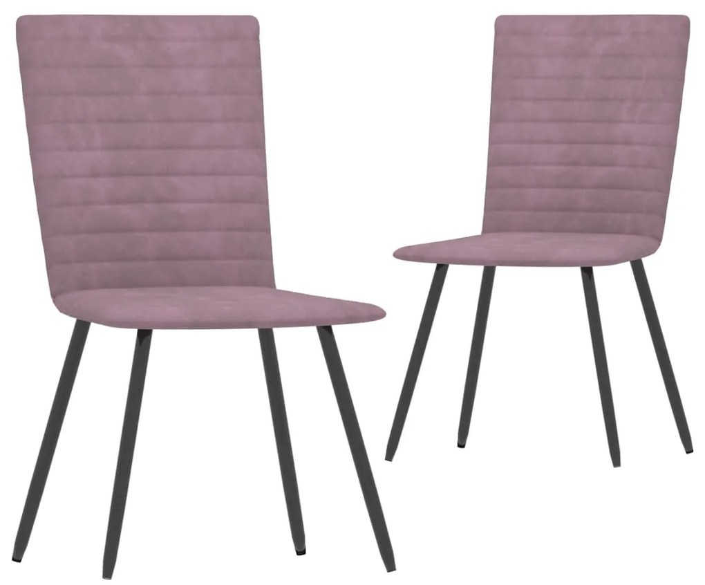 vidaXL Cadeiras de jantar 2 pcs veludo rosa